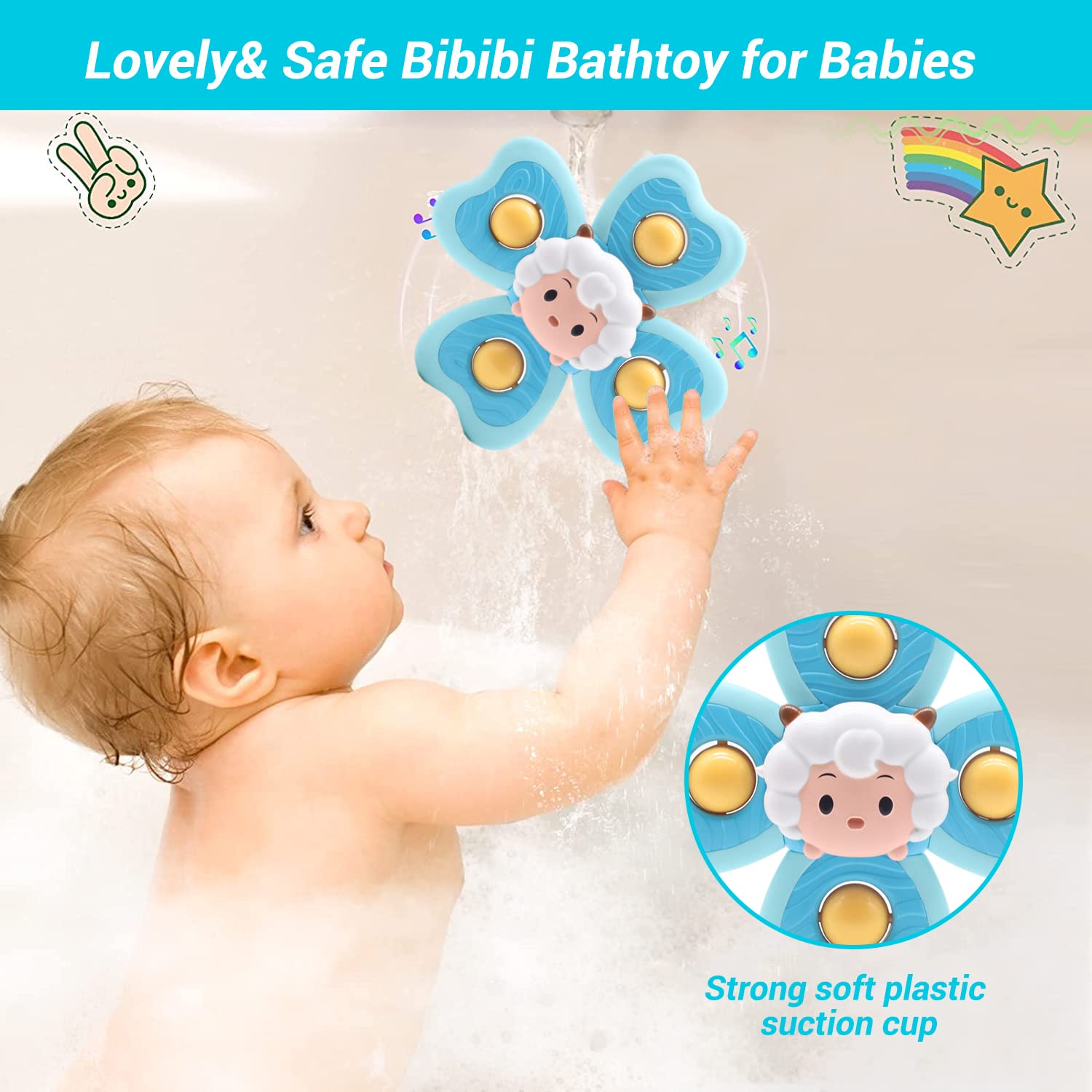 PATPAT Sensory Learning Toys for Toddlers 1-3, Baby 6-12-18 Months Suction Cup Toy,Baby Bathtub Bath Toys, Birthday Gifts for Boys and Girls Baby Distraction Toys Gift Toy (Lucky Edition) PATPAT Sensory Learning Toys for Toddlers 1-3, Baby 6-12-18 Months Suction Cup Toy,Baby Bathtub Bath Toys, Birthday Gifts for Boys and Girls Baby Distraction Toys Gift Toy (Lucky Edition)